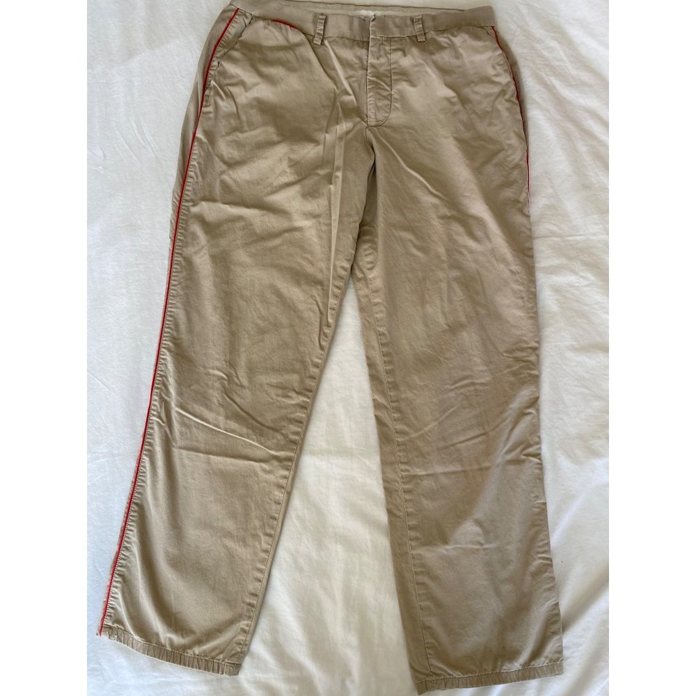 Calvin Klein Womens Stretch Mid Rise Straight Leg Pants Tan Size 32